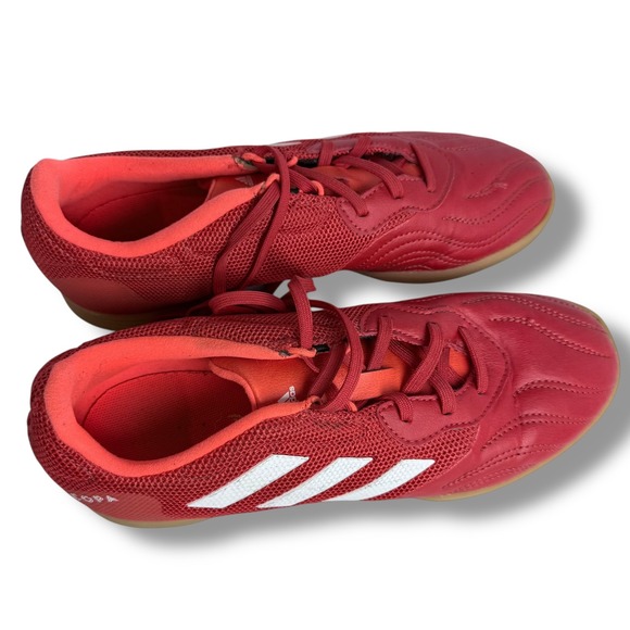 EUC Adidas Copa Sense.3 Indoor Soccer Junior Shoes Red White Mens Sz 6 FY6157 - Picture 9 of 16